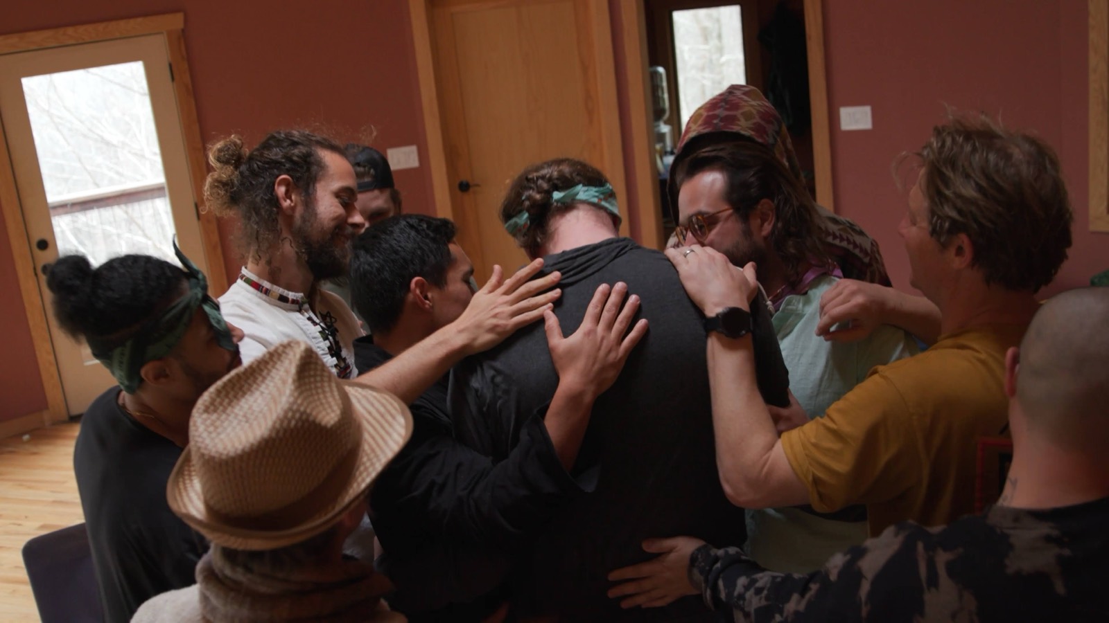 Men together at a Heart of Men retreat